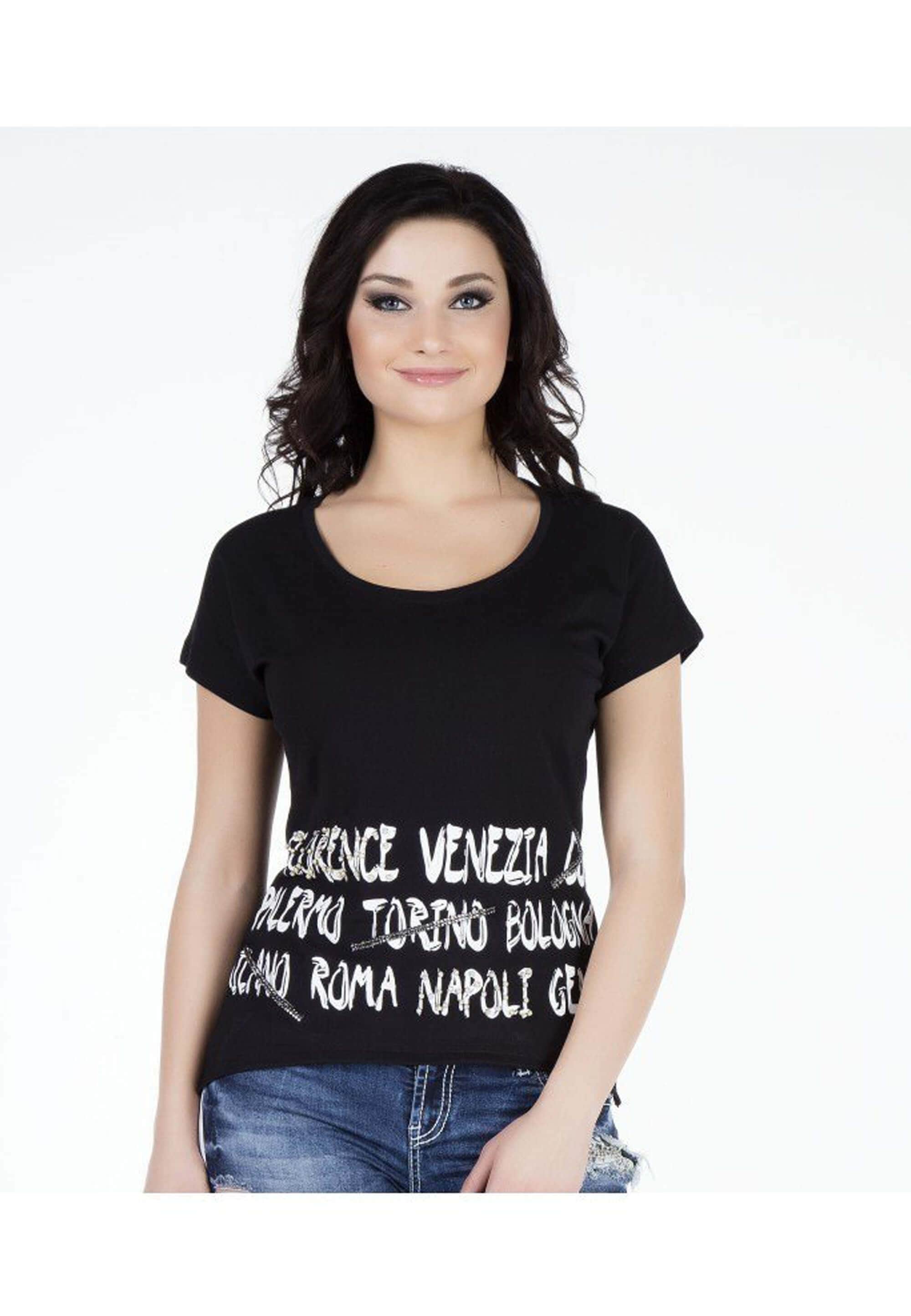 Cipo & Baxx T-Shirt, mit Venezia-Aufdruck günstig online kaufen