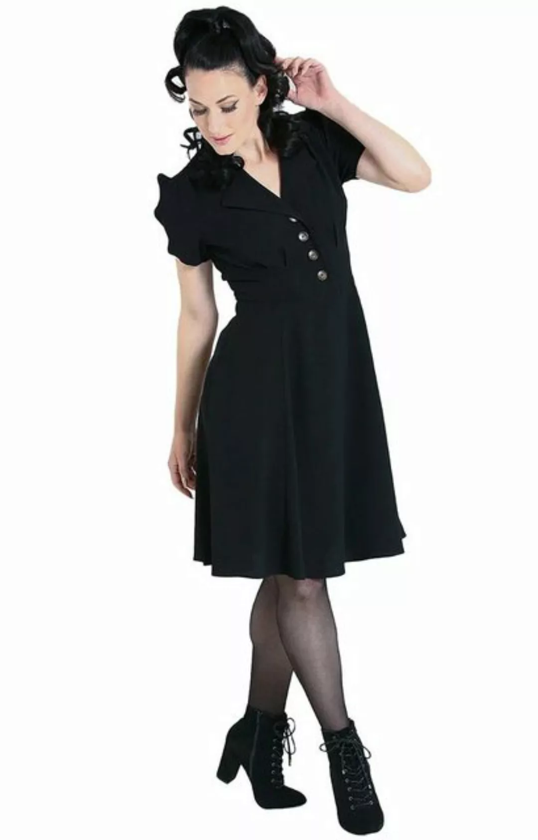 Hell Bunny A-Linien-Kleid Vera Lynn Retro Vintage Swingkleid Rockabilly günstig online kaufen