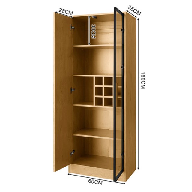 XDeer Vitrine Badezimmerschrank,Vitrine Vitrinenschrank mit Glastüren und B günstig online kaufen