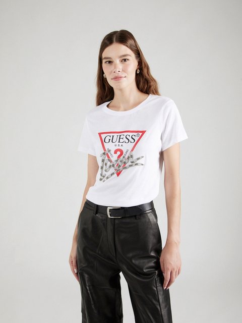 Guess Langarmshirt (1-tlg) Ziersteine günstig online kaufen