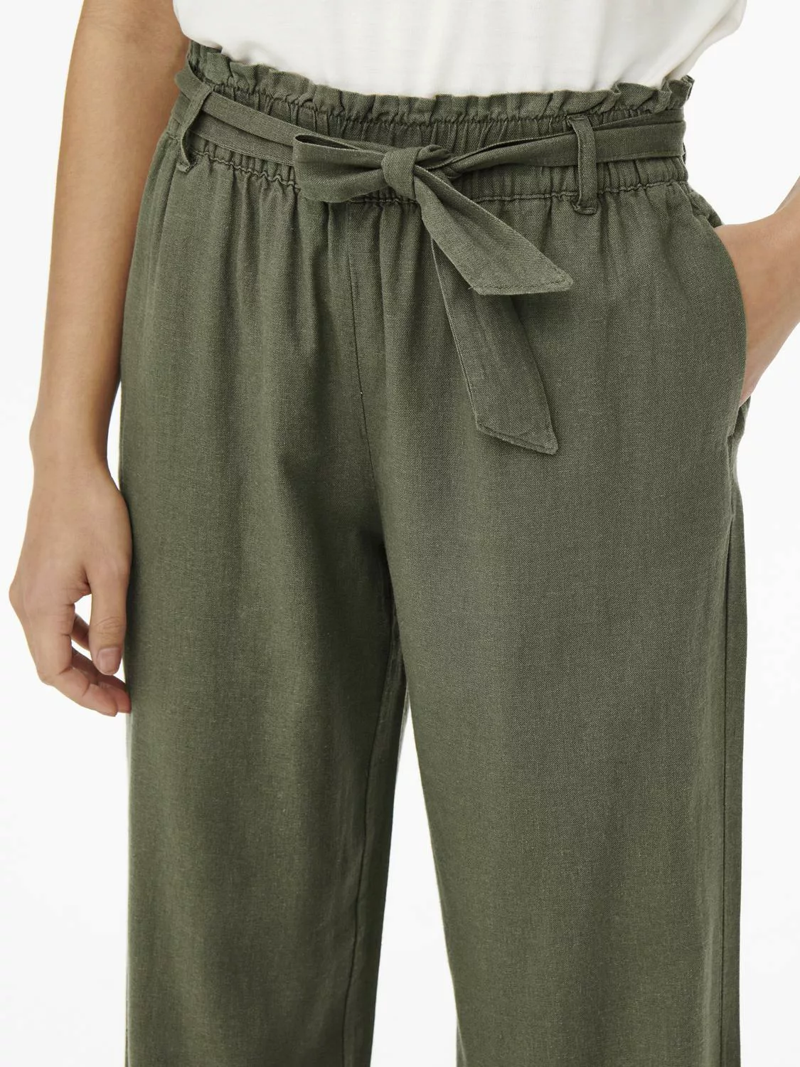 JDY Culotte JDYSAY MW LINEN BELT PANT WVN NOOS günstig online kaufen