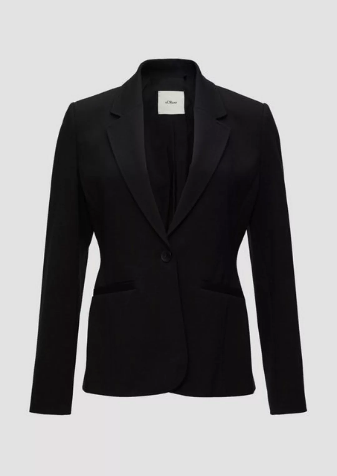 s.Oliver BLACK LABEL Jackenblazer Taillierter Blazer mit Reverskragen günstig online kaufen