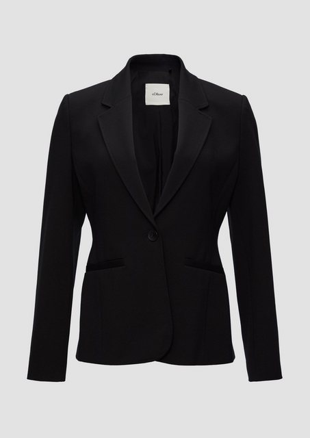 s.Oliver BLACK LABEL Jackenblazer Taillierter Blazer mit Reverskragen günstig online kaufen