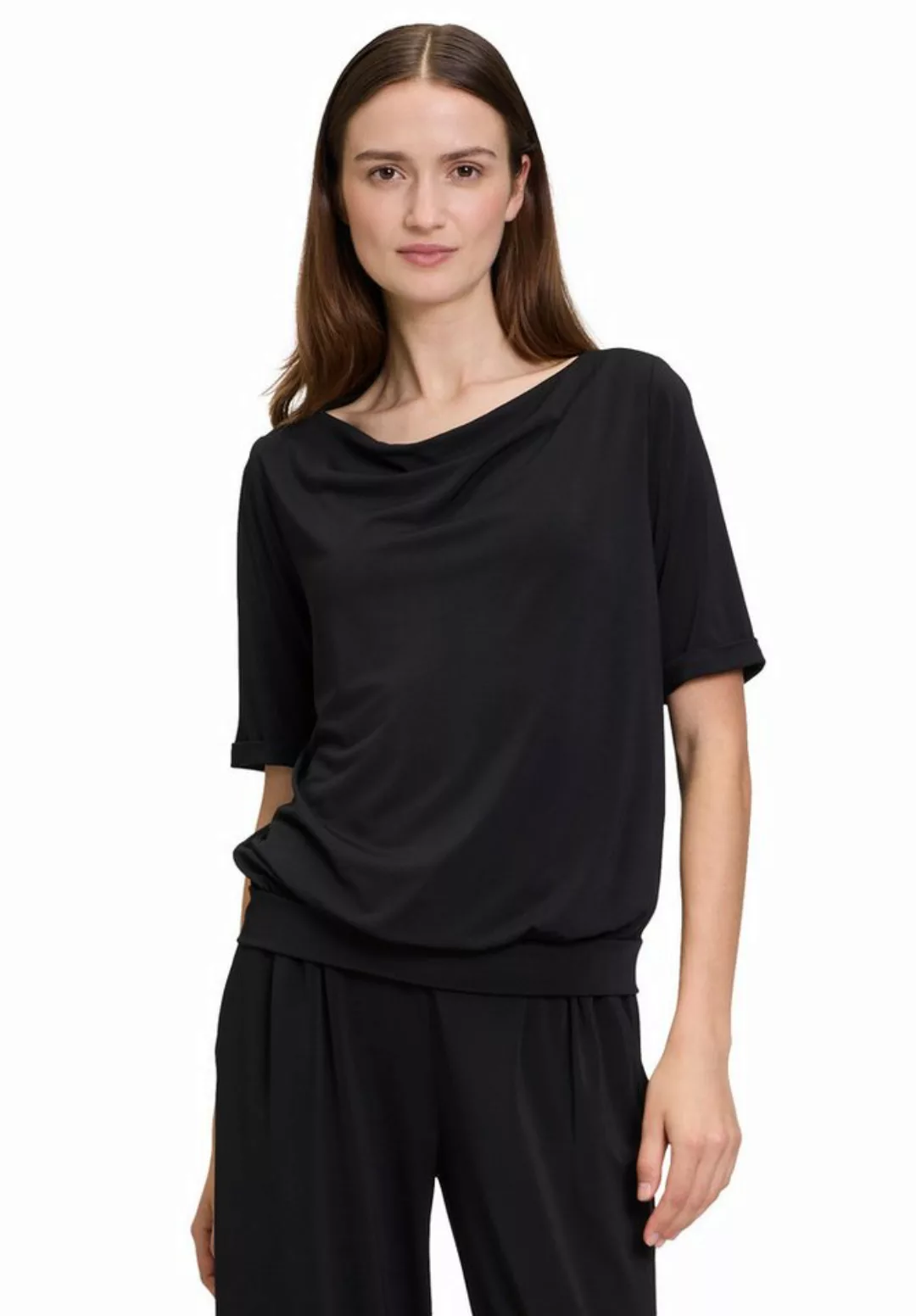 Betty Barclay Kurzarmshirt Betty Barclay Halbarm-Shirt mit Wasserfallaussch günstig online kaufen