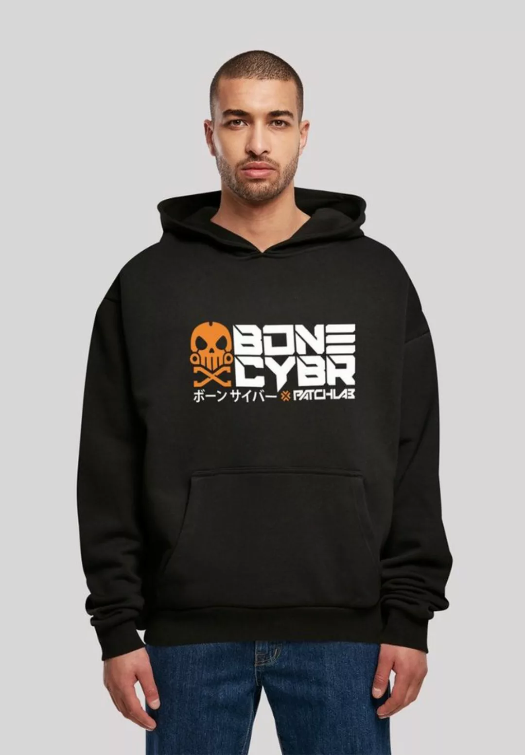 F4NT4STIC Kapuzenpullover MUSTERBRAND BONE CYBER Orange Print günstig online kaufen