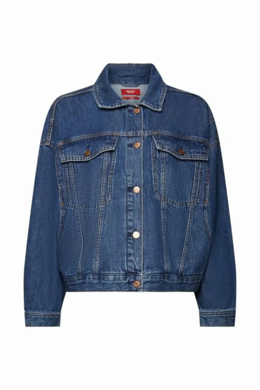 Esprit Jeansjacke Oversize Jeansjacke, 100 % Baumwolle günstig online kaufen