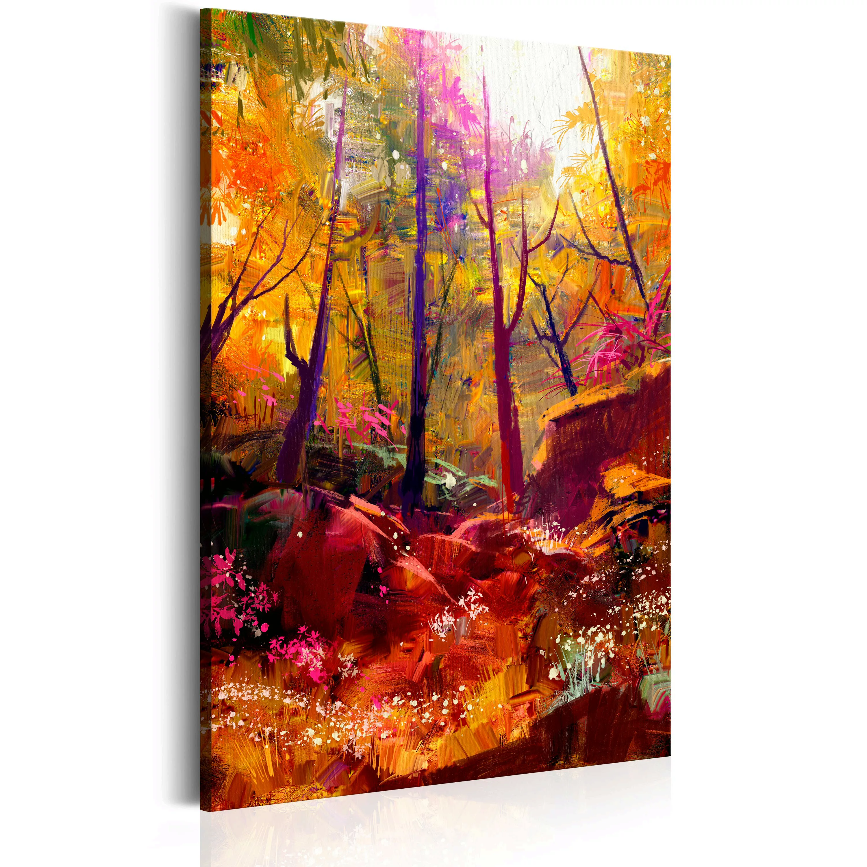 Wandbild - Gemalter Wald günstig online kaufen