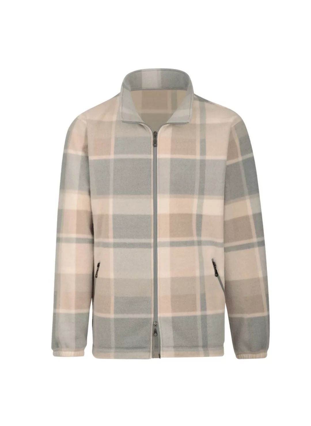 Trigema Trainingsjacke "TRIGEMA Fleece-Jacke mit Karo-Muster", (1 St.) günstig online kaufen