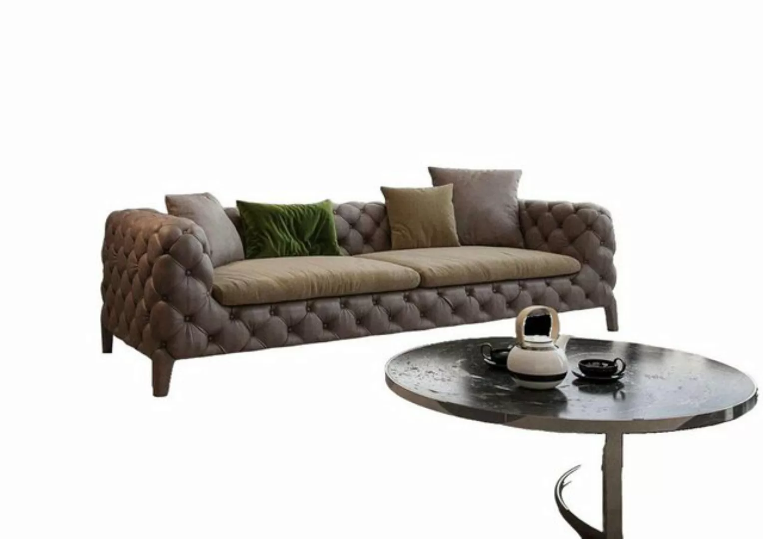 JVmoebel Sofa Tauper Chesterfield Dreisitzer Luxus Modernes Sofa Stil, 1 Te günstig online kaufen