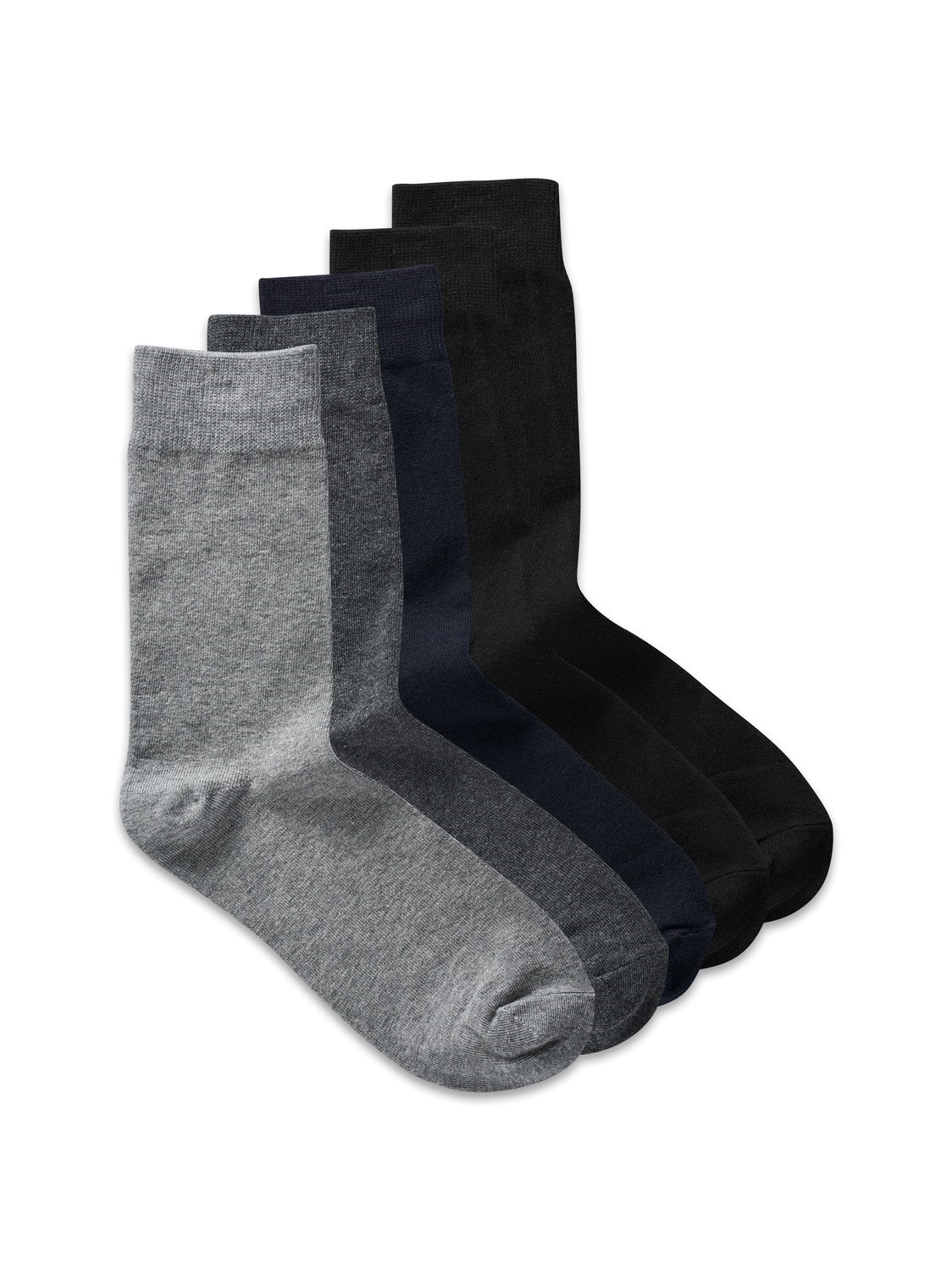 Jack & Jones 5-er Set Socken Schwarz, Grau und Blau günstig online kaufen