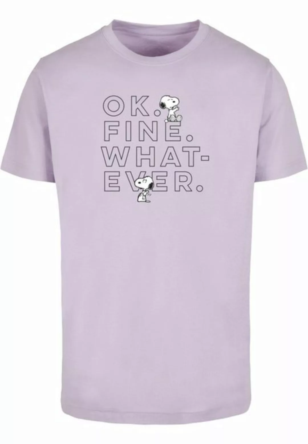 Merchcode T-Shirt Merchcode Herren Peanuts - Ok Fine Whatever T-Shirt Round günstig online kaufen