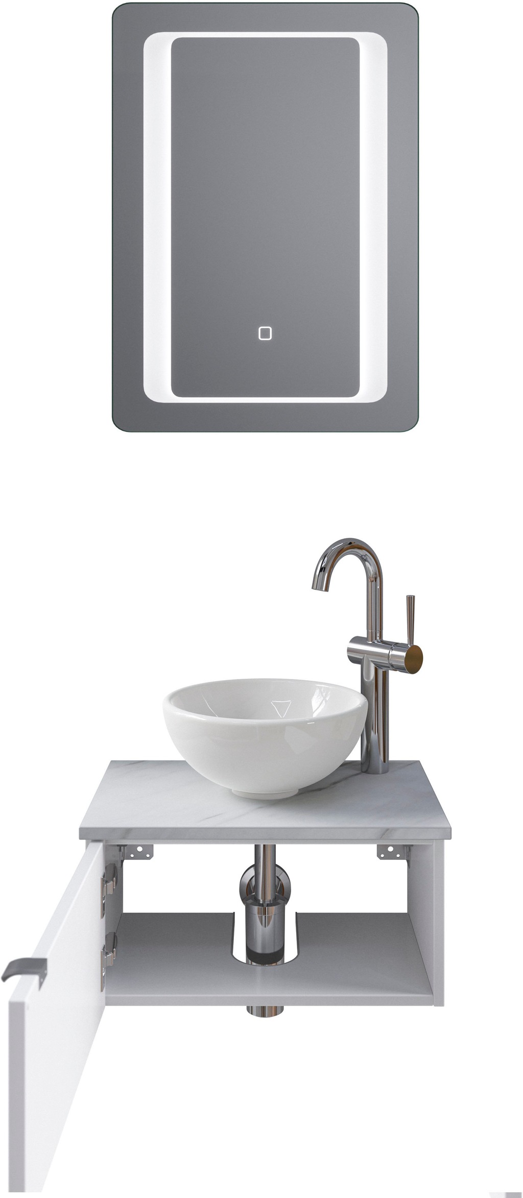 Saphir Badmöbel-Set "Serie 6915", (4 St.), Gäste-Bad, 51 cm breit, mit LED- günstig online kaufen