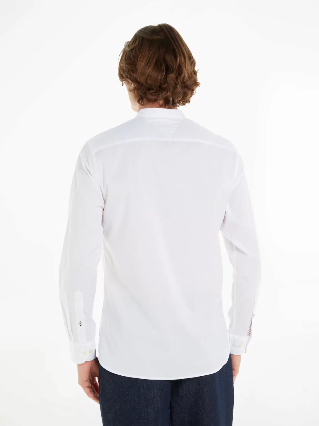 Tommy Hilfiger Langarmhemd "NATURAL SOFT SOLID MAO RF SHIRT", mit Tommy Hil günstig online kaufen