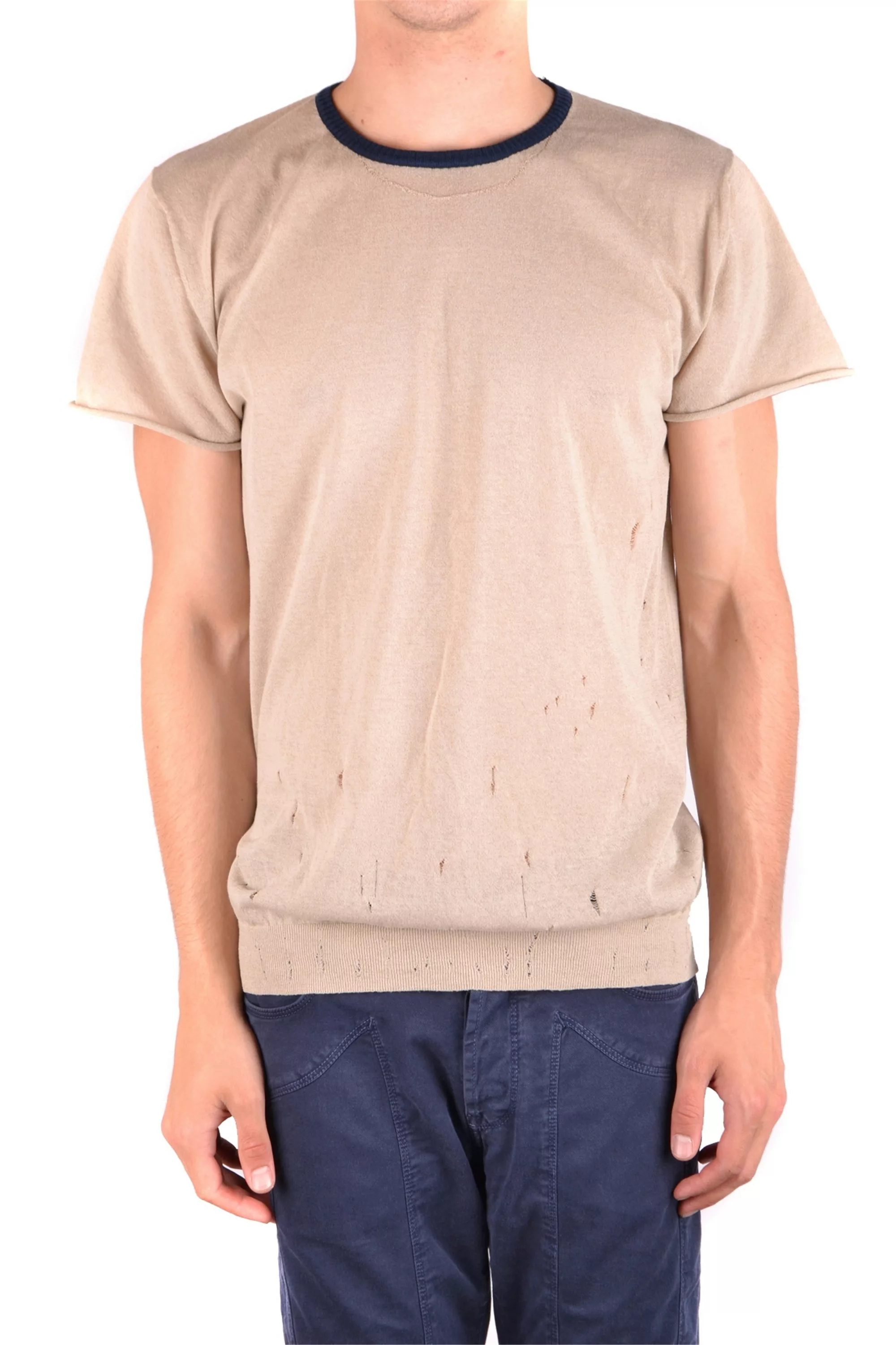 DANIELE ALESSANDRINI T-Shirt Damen beige cotton : 89%, nylon : 11% günstig online kaufen
