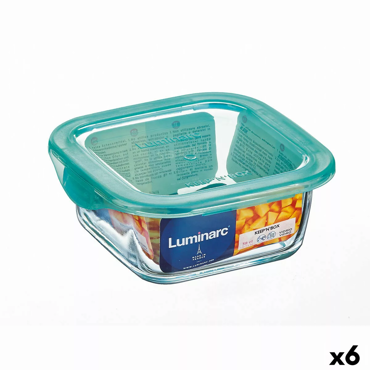 Viereckige Lunchbox Mit Deckel Luminarc Keep'n Lagon 15,6 X 6,6 Cm Türkis 1 günstig online kaufen