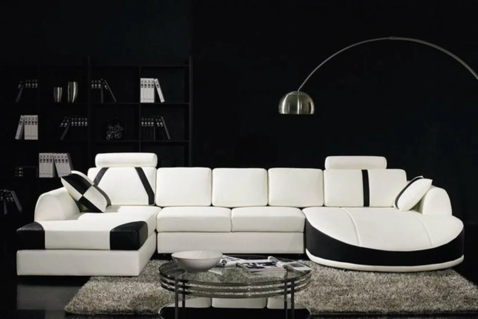 JVmoebel Ecksofa Ecksofa Ledersofa Polster Wohnlandschaft Couch Sofa U Form günstig online kaufen