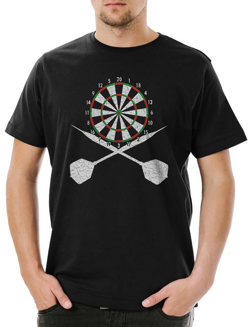 Urban Backwoods Print-Shirt Darts Board And Crossed Dart Herren T-Shirt Pla günstig online kaufen