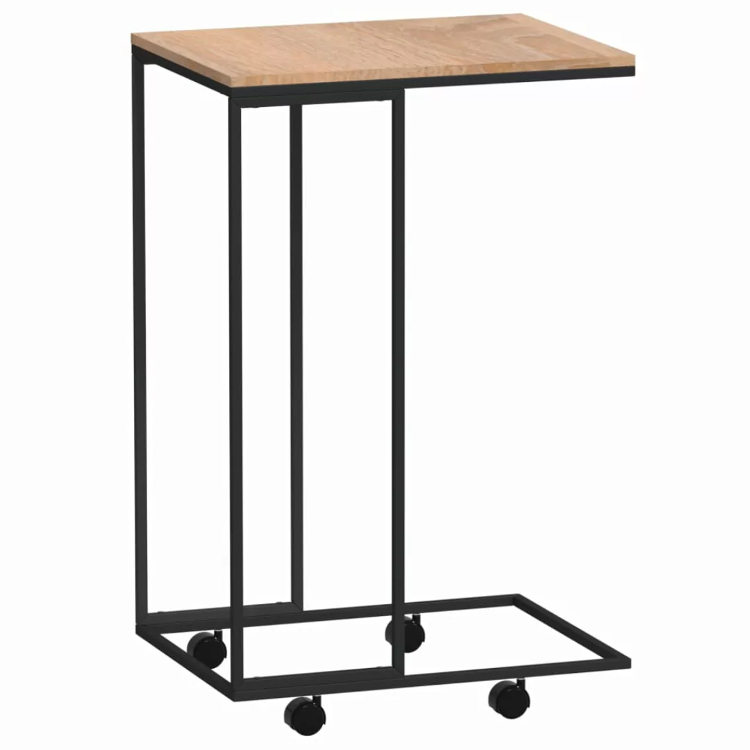 Vidaxl Beistelltisch Mit Rollen Schwarz 40x30x63,5 Cm Holzwerkstoff günstig online kaufen