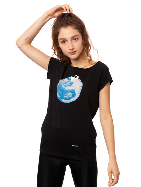 Fellherz Damen T-shirt Moon Girl günstig online kaufen