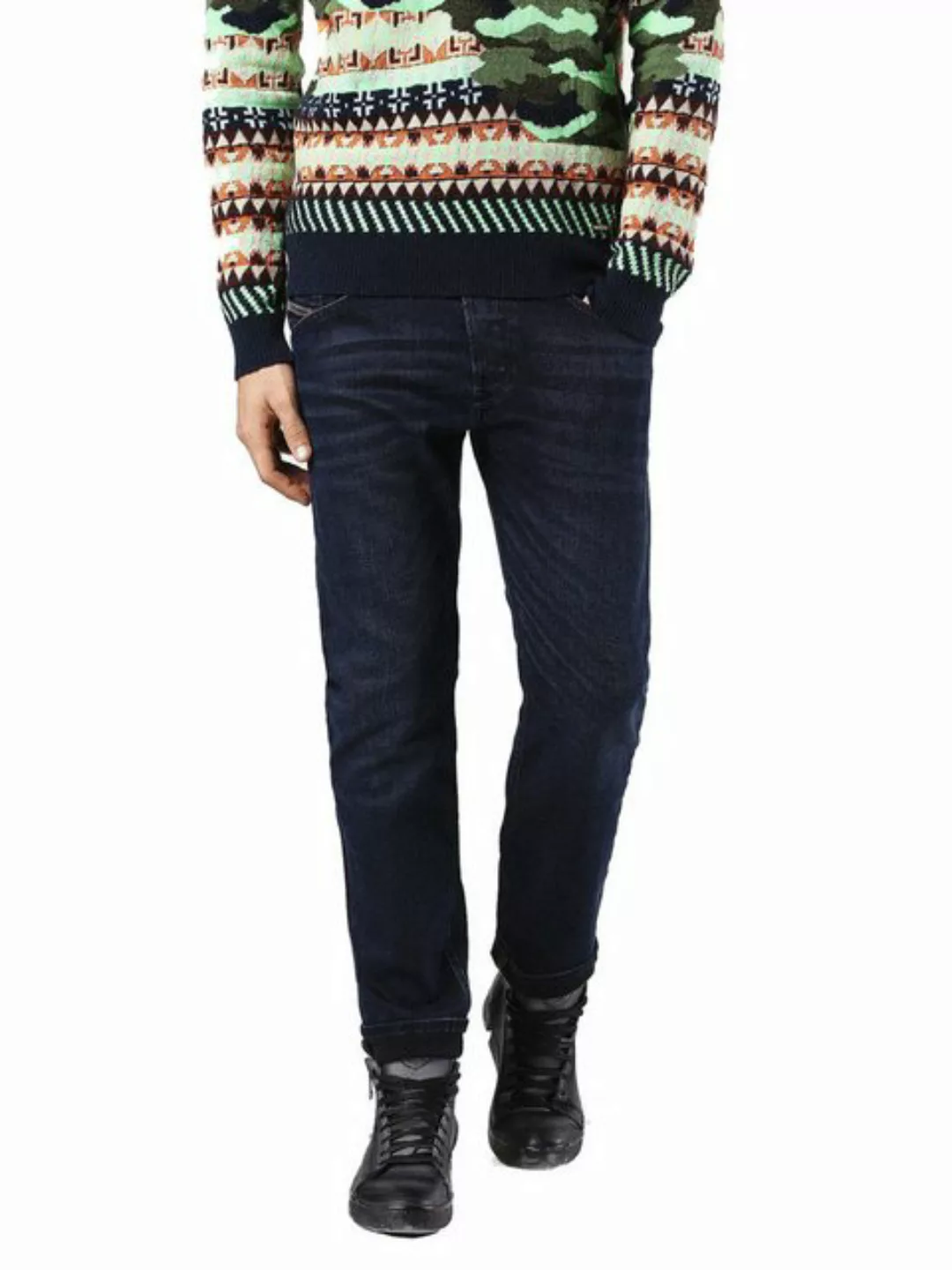 Diesel Straight-Jeans Diesel Belther 0677J Herren Jeans Hose Slim Straight günstig online kaufen