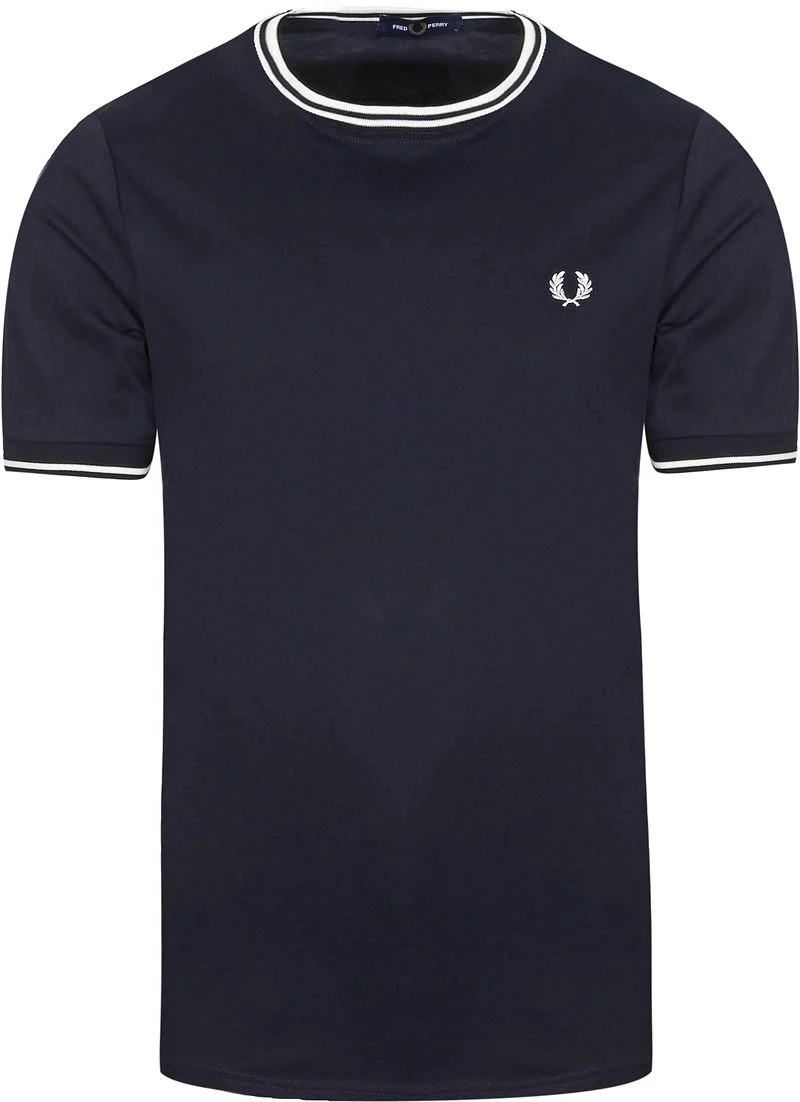 Fred Perry M1588 Twin Tipped T Shirt Navy - Größe L günstig online kaufen