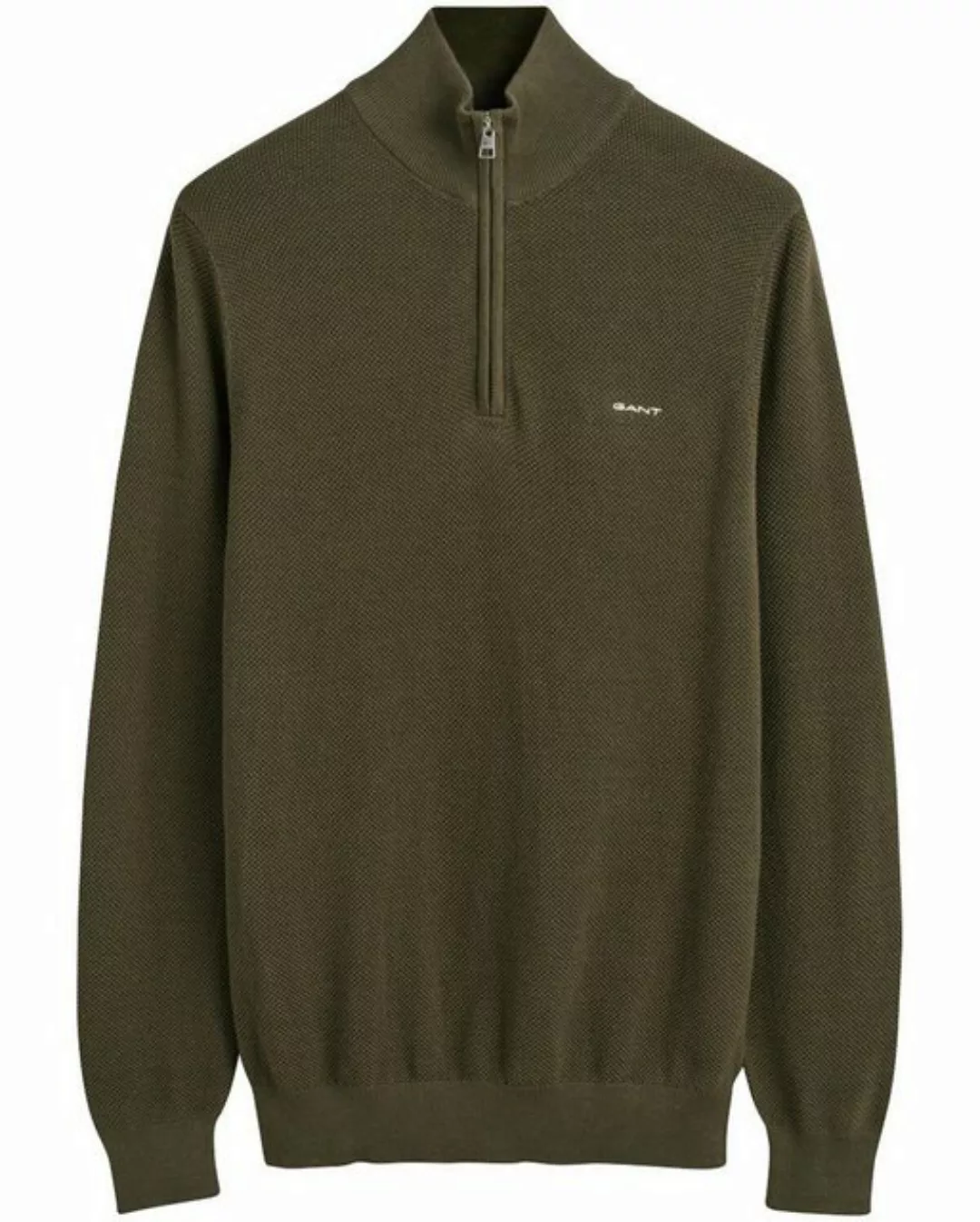 Gant Troyer COTTON PIQUE HALF ZIP mit Piqué-Struktur günstig online kaufen