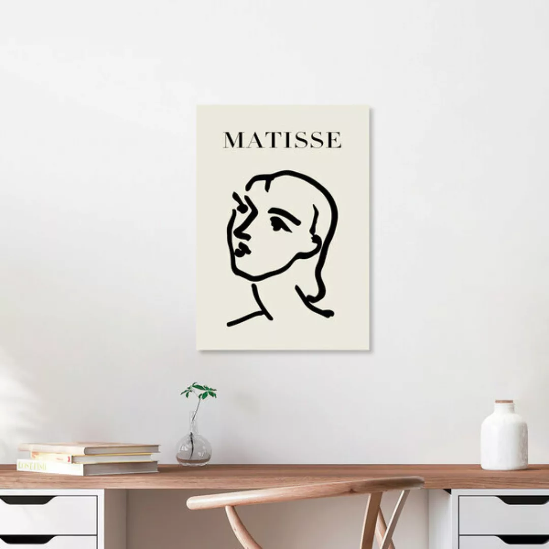 Poster / Leinwandbild - Matisse – Frauengesicht Rosa-beige günstig online kaufen