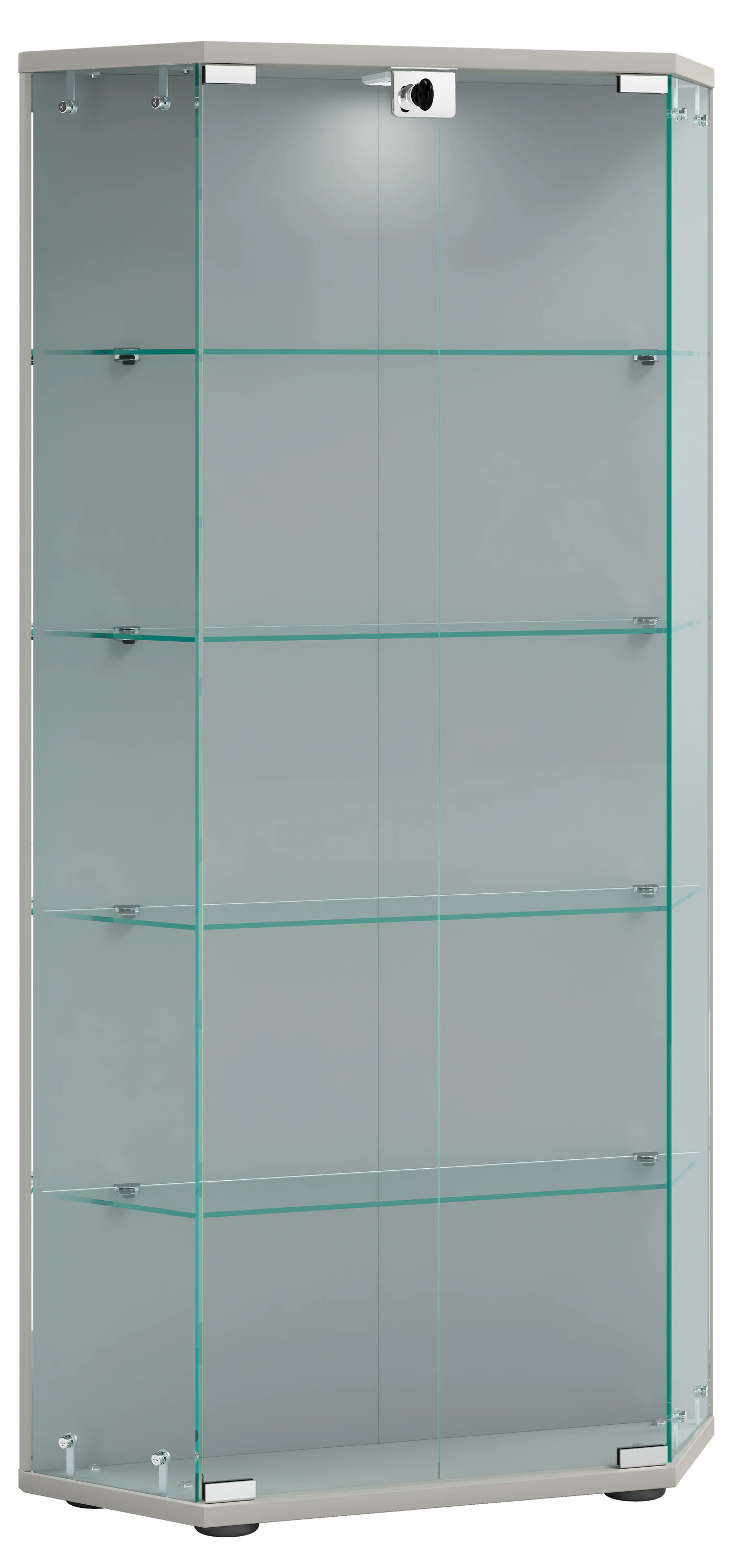 VCM Vitrine "VCM Glasvitrine stehend  Vitrine Glas mit ESG-Sicherheitsglas günstig online kaufen