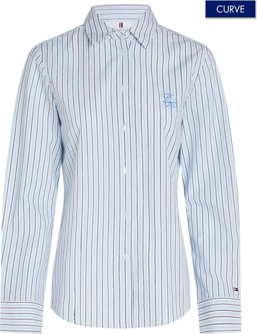 Tommy Hilfiger Curve Hemdbluse CRV STRIPE REGULAR SHIRT Große Größen günstig online kaufen