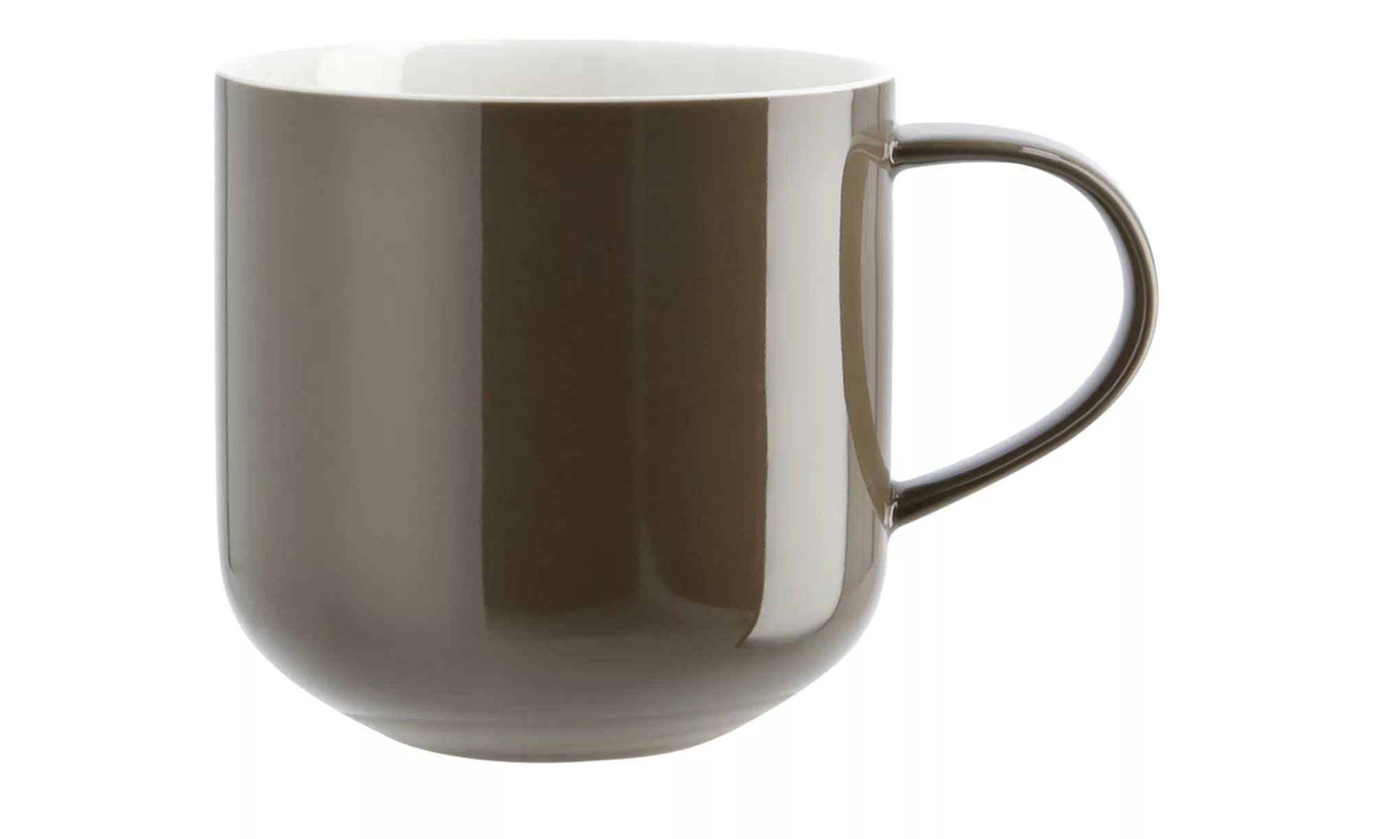 Henkelbecher  Coppa Mug ¦ braun ¦ Porzellan ¦ Maße (cm): H: 9,5  Ø: 9.2 Ges günstig online kaufen