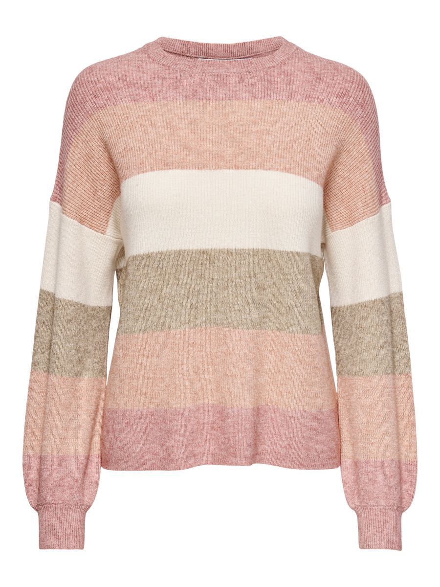 ONLY Gestreifter Petite- Pullover Damen Pink günstig online kaufen