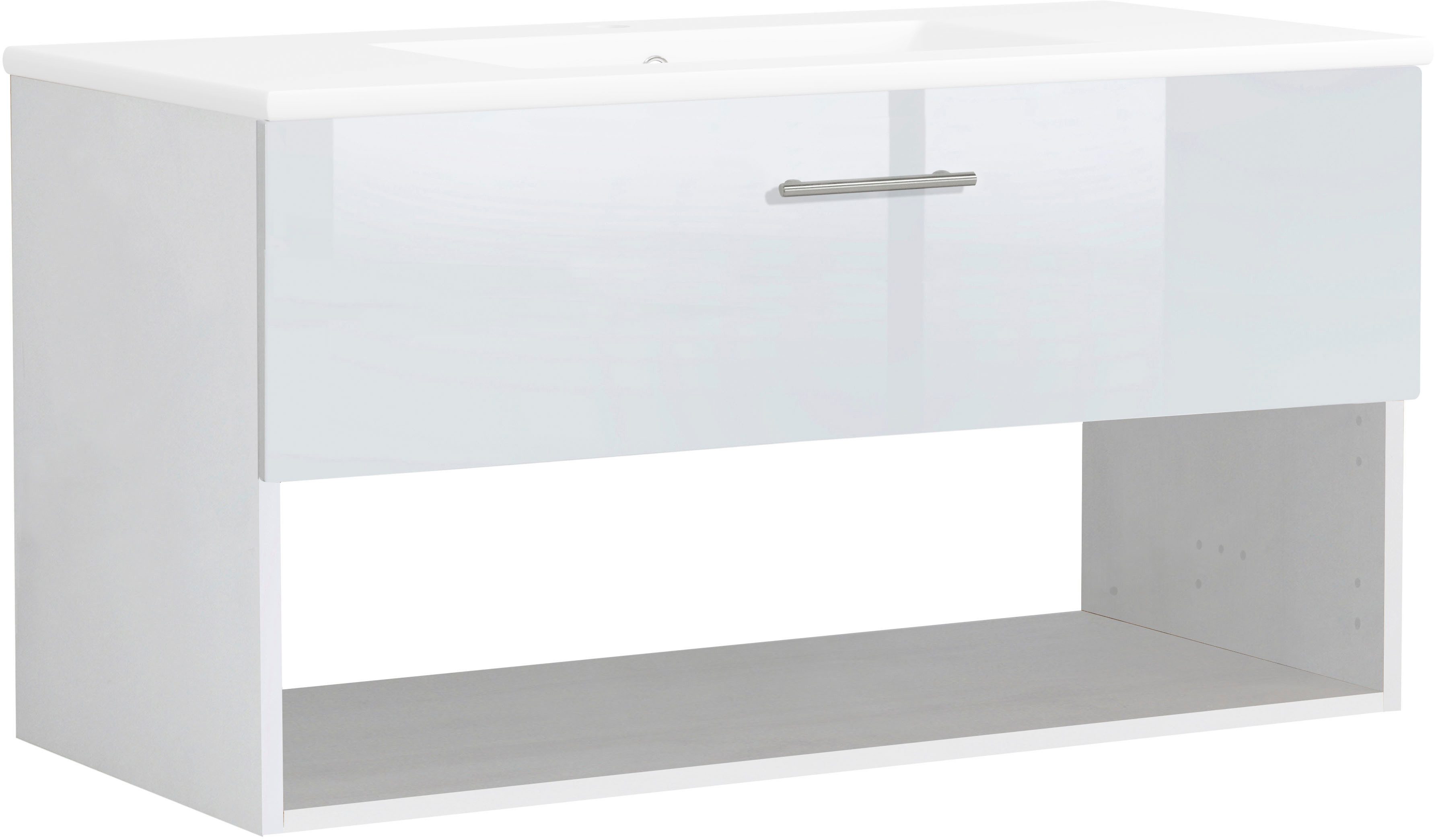 welltime Waschtisch "Trento Light mit Keramik-Auflagebecken", 1 Auzug und 1 günstig online kaufen