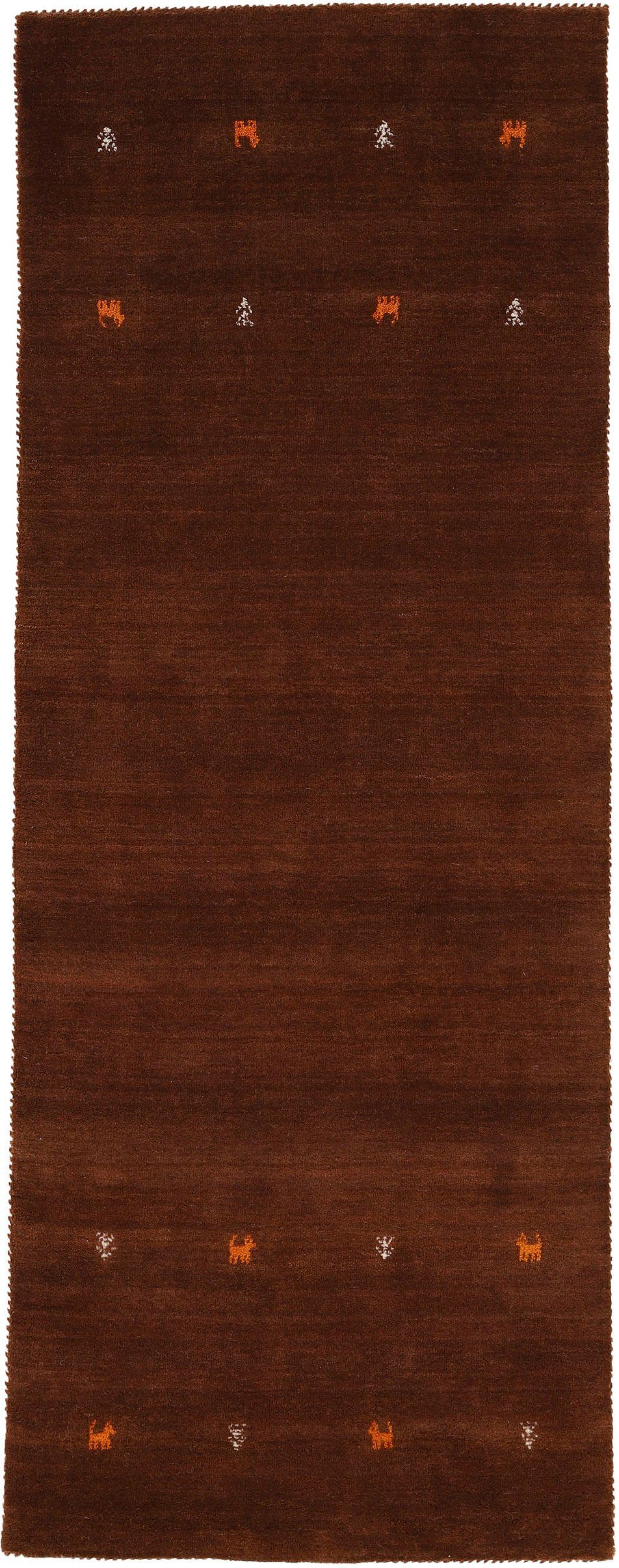 carpetfine Wollteppich »Gabbeh Uni, auch als Läufer und Rund erhältlich«, r günstig online kaufen