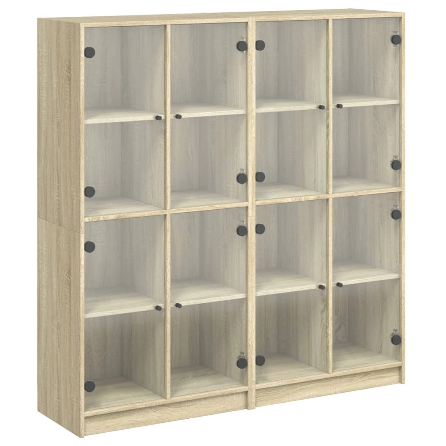 vidaXL Bücherschrank mit Türen 136x37x142cm Holzwerkstoff Sonoma-Eiche günstig online kaufen