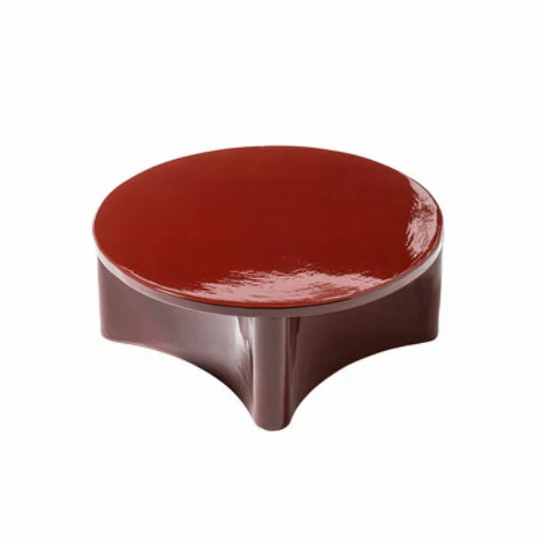 Couchtisch Guna 11 keramik rot / Ø 62 x H 23 cm - Keramik - Gervasoni - Rot günstig online kaufen