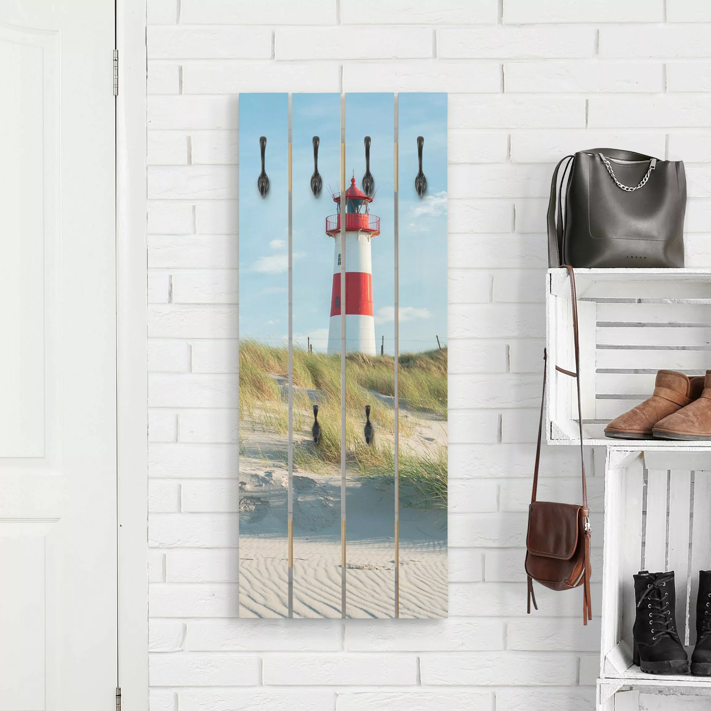 Wandgarderobe Leuchtturm an der Nordsee günstig online kaufen