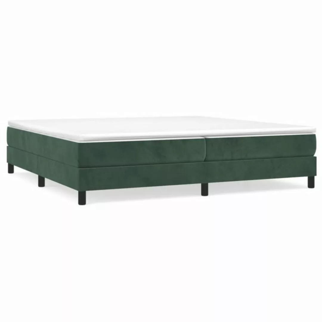 furnicato Bett Boxspringbett mit Matratze Dunkelgrün 200x200 cm Samt günstig online kaufen