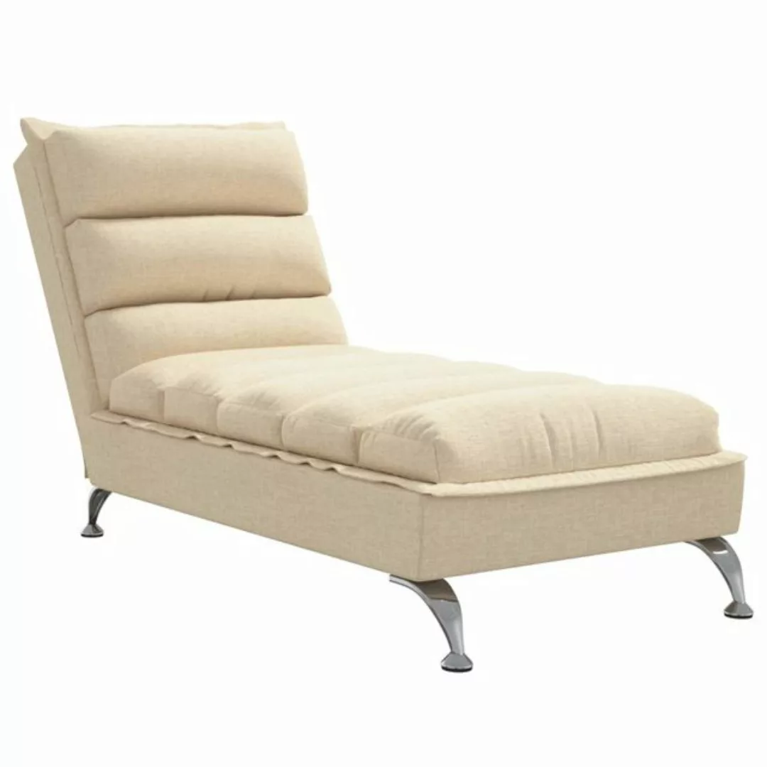 vidaXL Chaiselongue Chaiselongue mit Kissen Hellgrau Stoff, 1 Teile günstig online kaufen