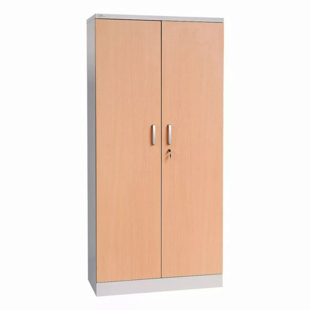 GUERKAN Aktenschrank 5 OH, Schrank aus Stahl, Türen in Holzoptik, 92x195 cm günstig online kaufen