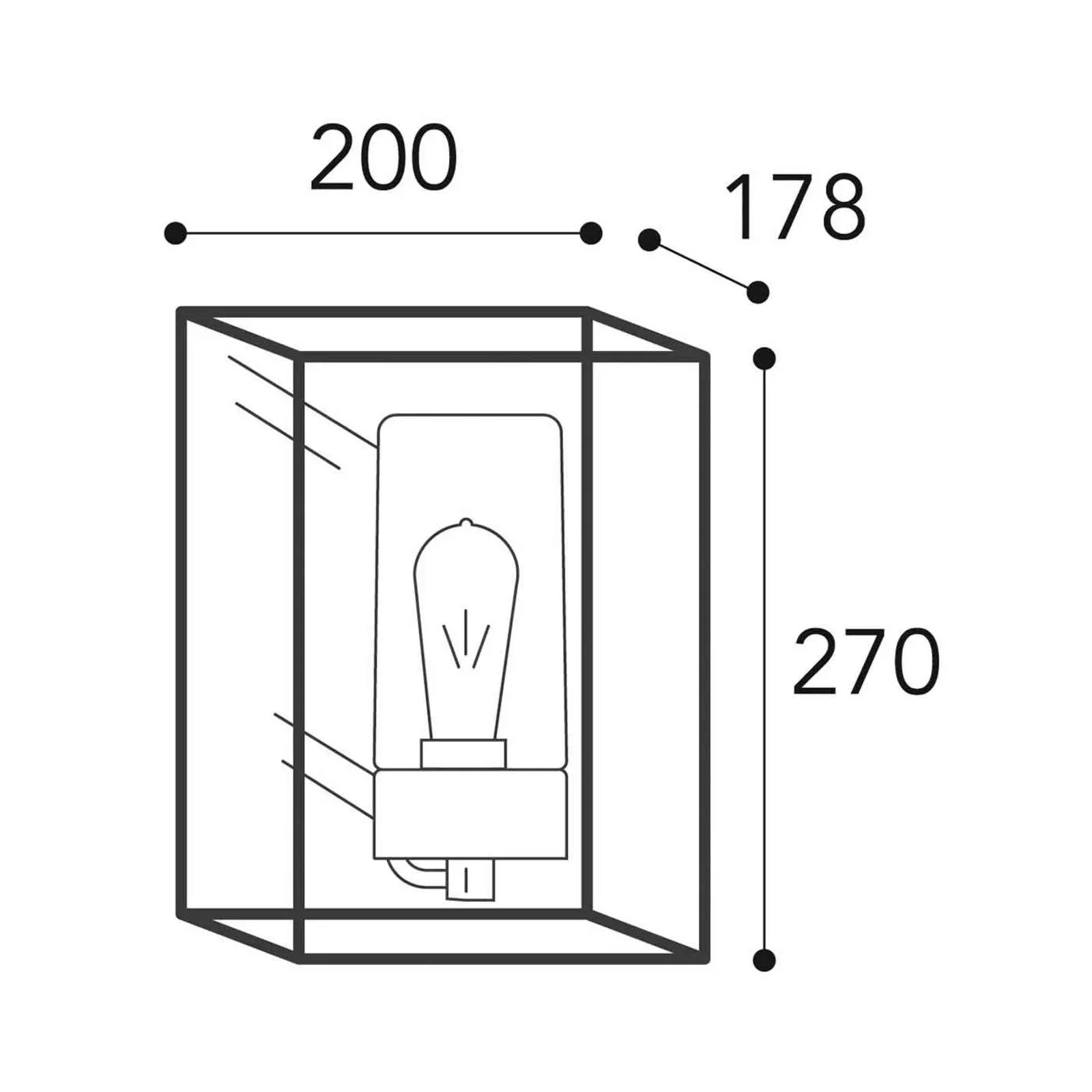 Außenwandleuchte Cubic³ 3366 messing antik/opal günstig online kaufen