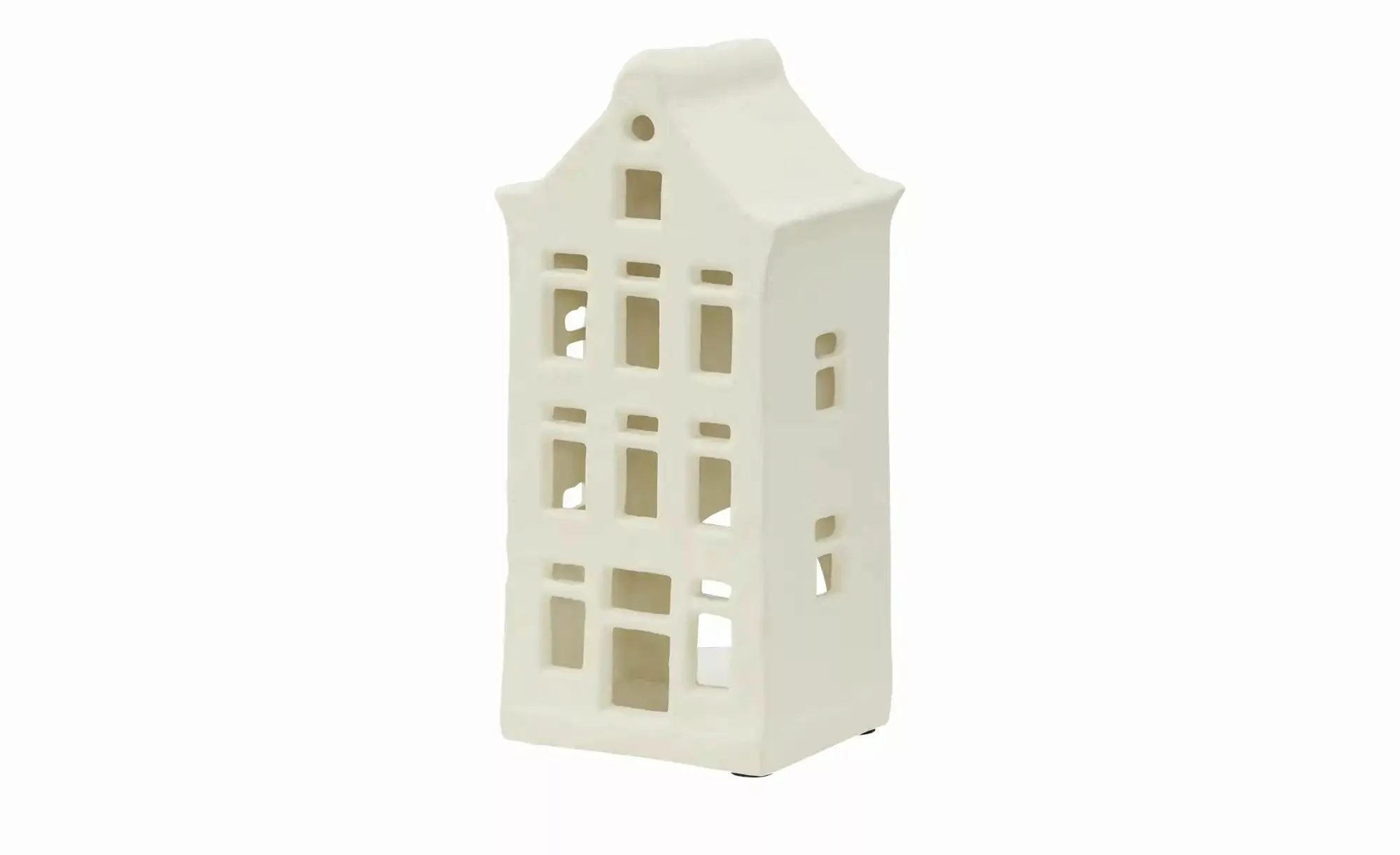 HOME STORY Windlicht Haus ¦ creme ¦ Aluminium ¦ Maße (cm): B: 10 H: 20,5 T: günstig online kaufen