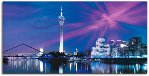 Artland Leinwandbild »Düsseldorf Skyline Abstrakte Collage«, Deutschland, ( günstig online kaufen