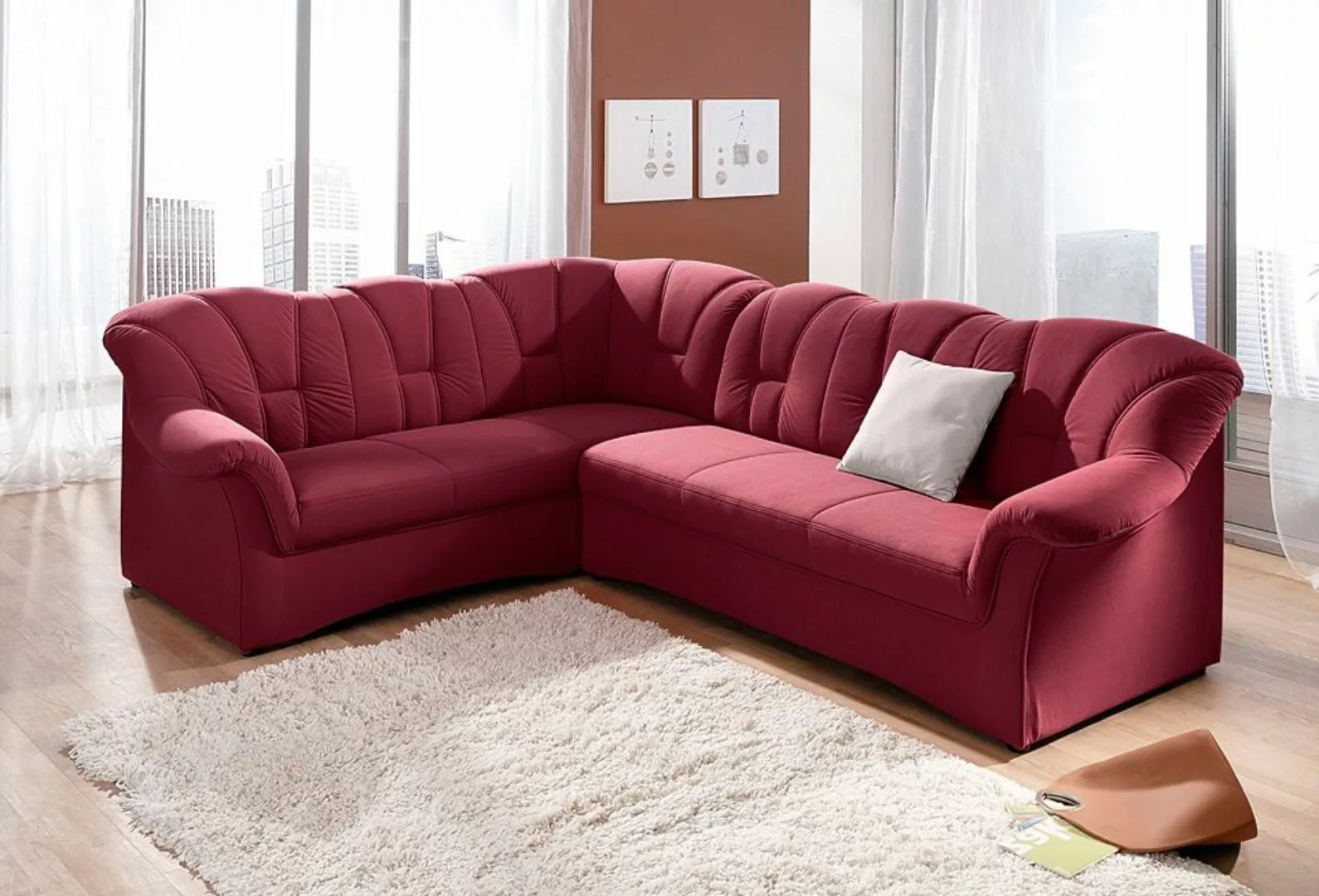 DOMO collection Ecksofa "Papenburg B/T/H: 242/190/84 cm L-Form", wahlweise günstig online kaufen