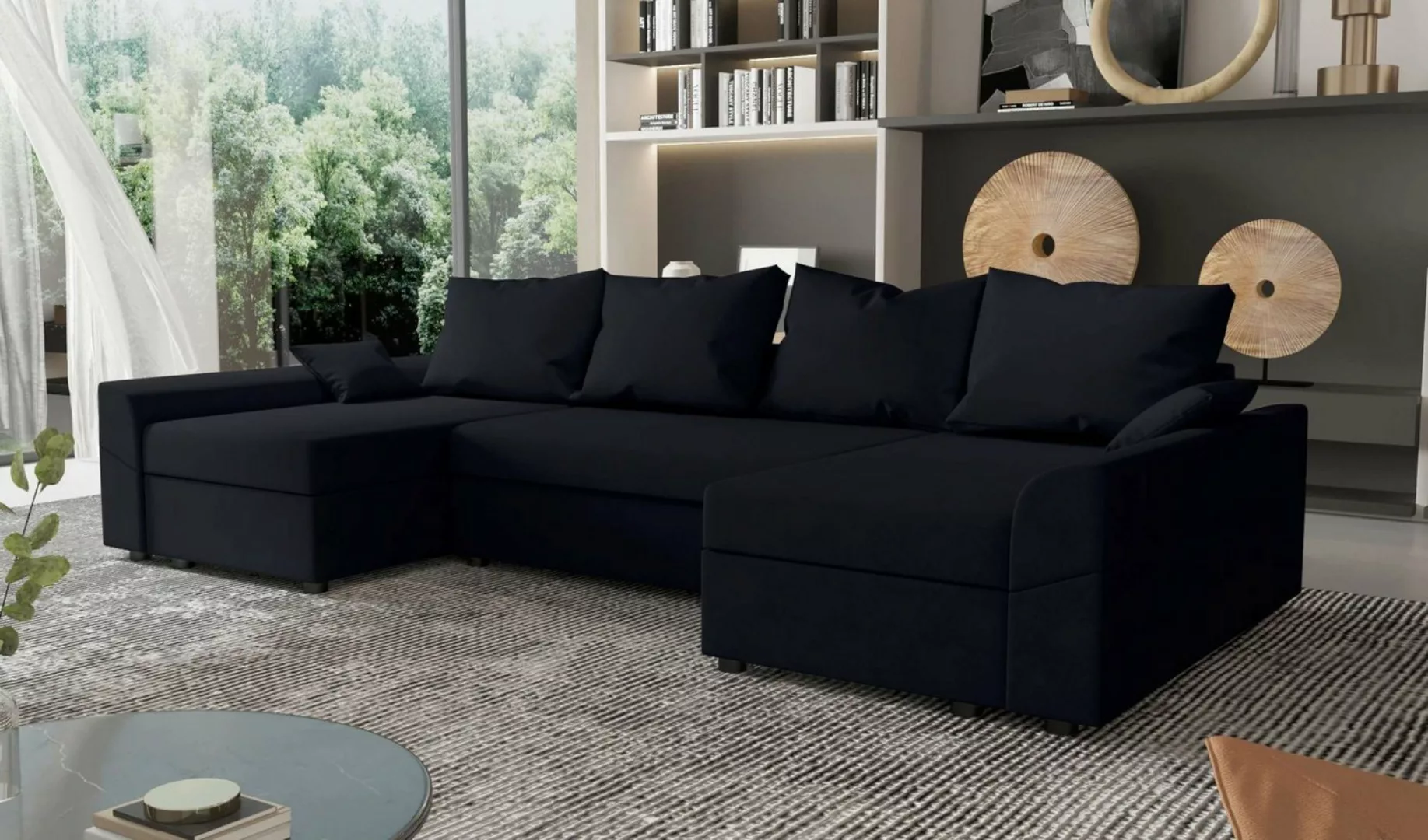 Stylefy Wohnlandschaft Carolina, U-Form, Eckcouch, Sofa, Sitzkomfort, mit B günstig online kaufen