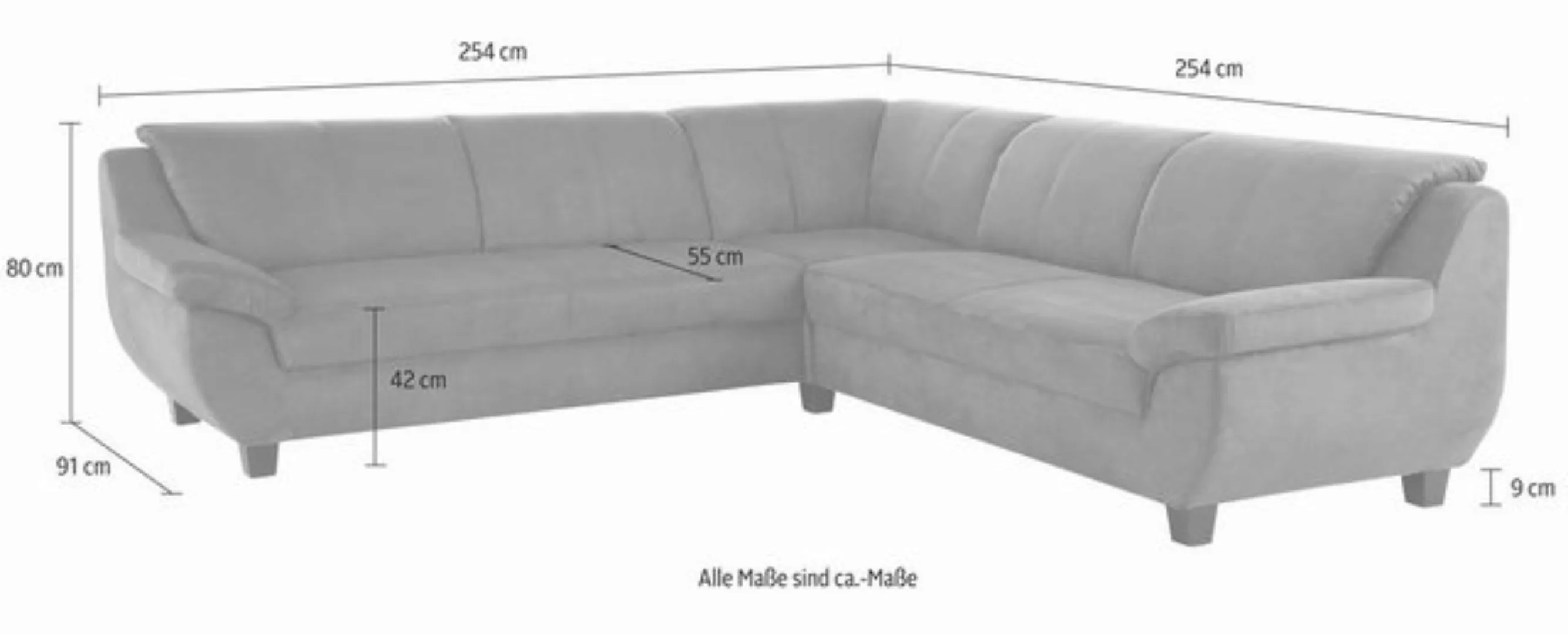 Home affaire Ecksofa "Yesterday L-Form" günstig online kaufen