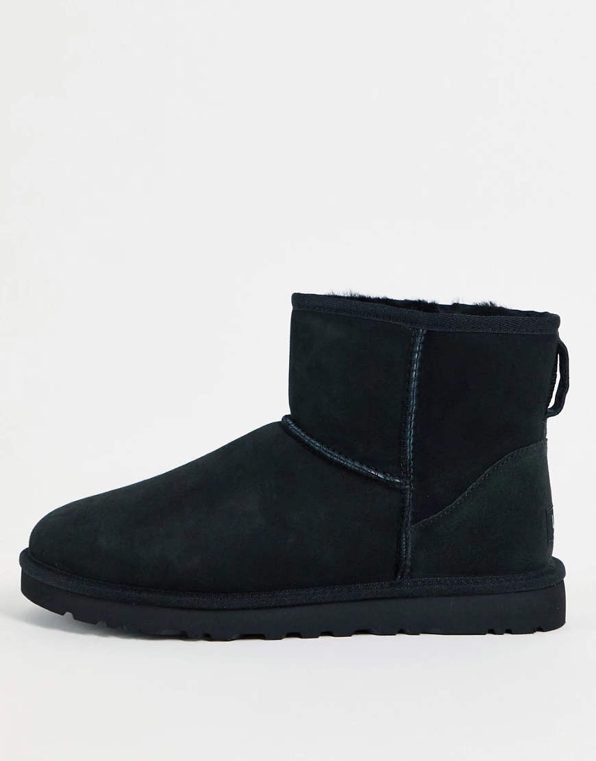 UGG – Classic Mini – Stiefel aus Schafsleder in Schwarz günstig online kaufen