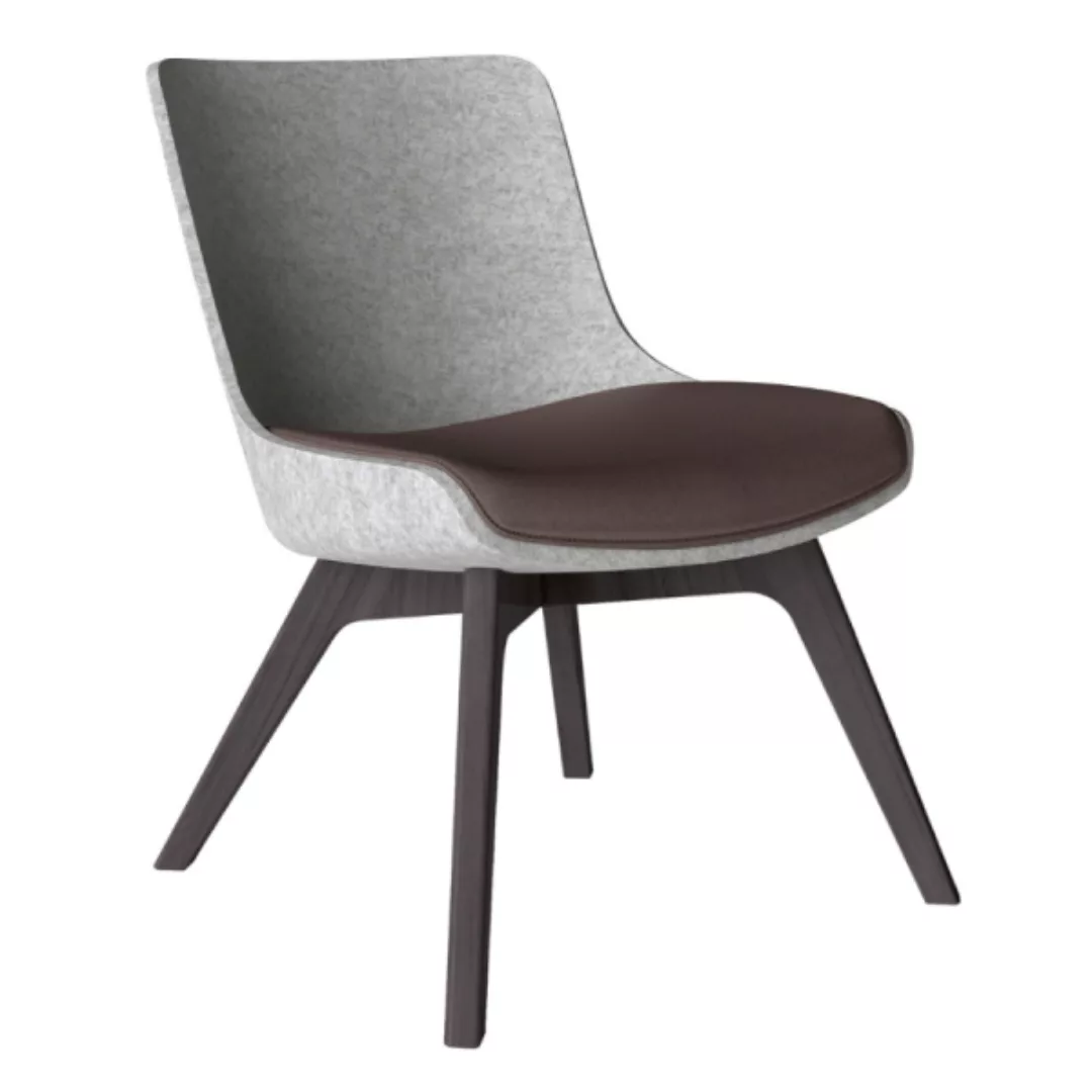 Klöber WOOOM (woo56) Sessel niedrig mit Holzgestell ohne Seitenwangen und A günstig online kaufen
