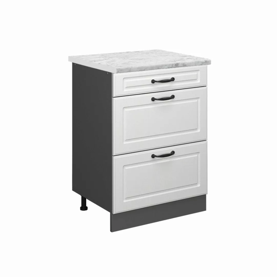 Vicco Unterschrank R-Line, Weiß Landhaus/Anthrazit, 60 günstig online kaufen