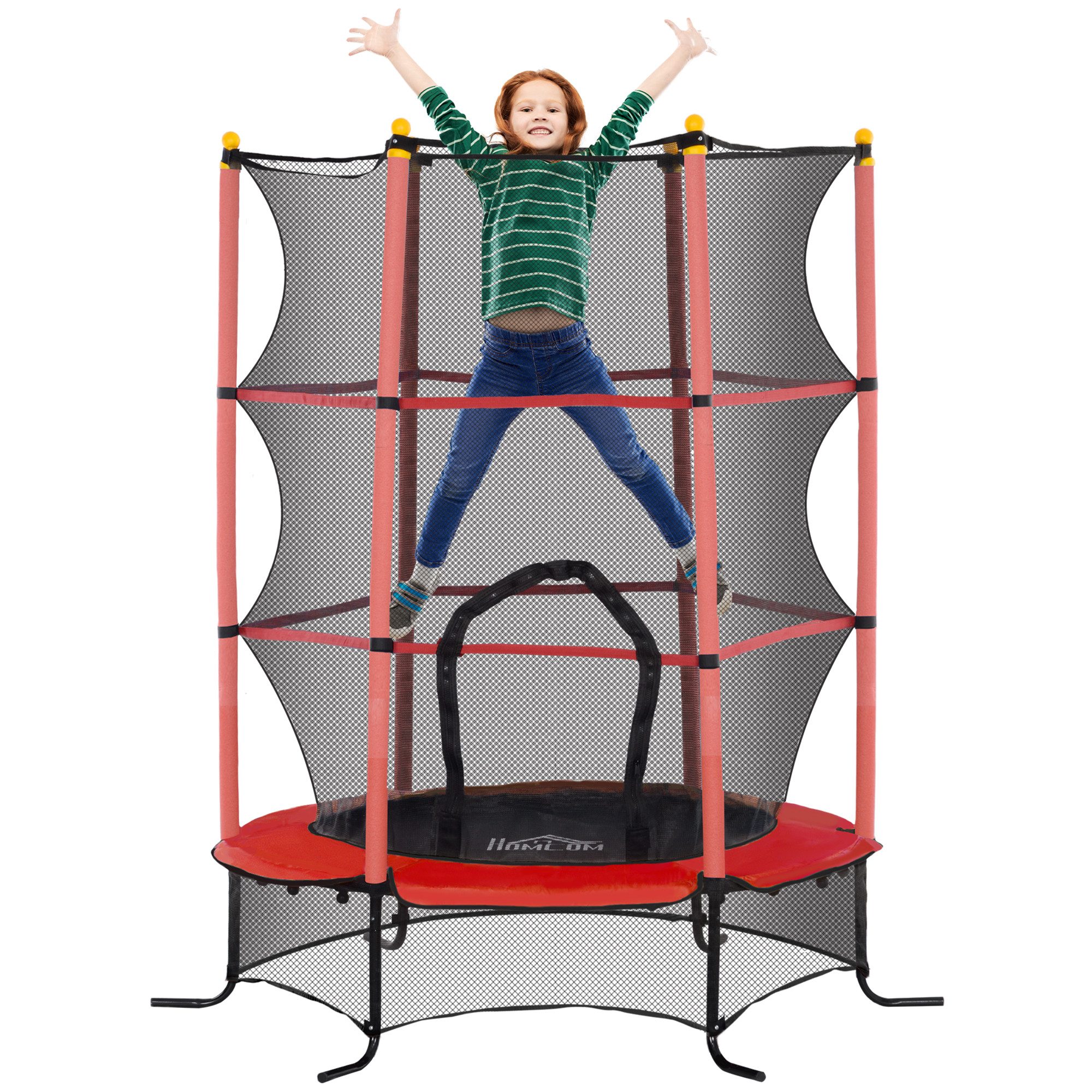 HOMCOM Kindertrampolin Ø163 cm, mit Sicherheitsnetz, günstig online kaufen
