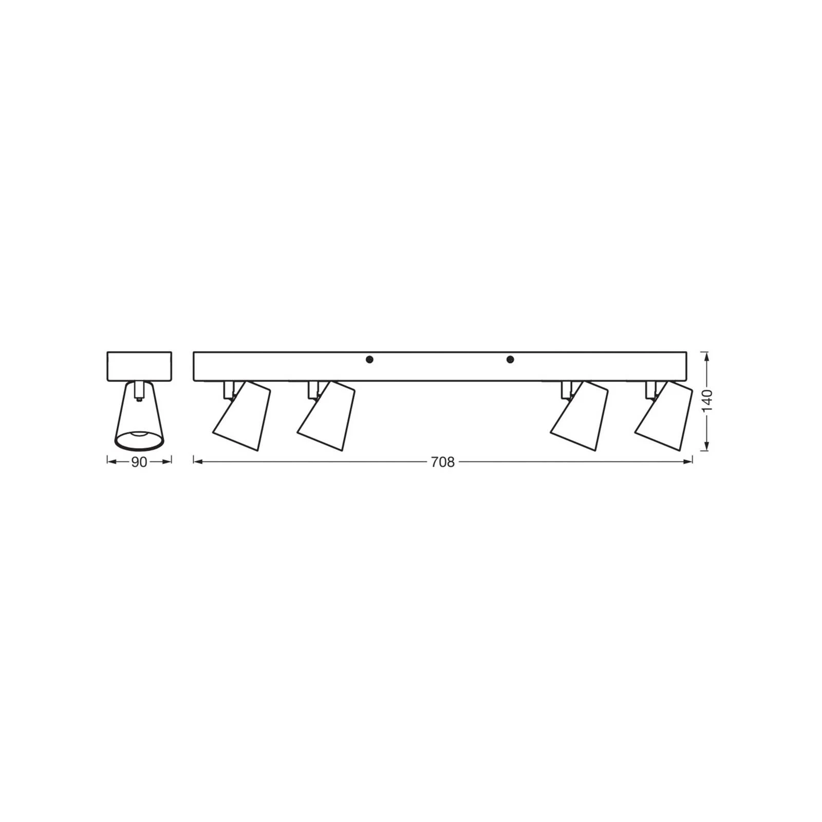OSRAM LED-Deckenleuchte NEPTUNE, CLICK-SELECT, 4 Spots, weiß günstig online kaufen